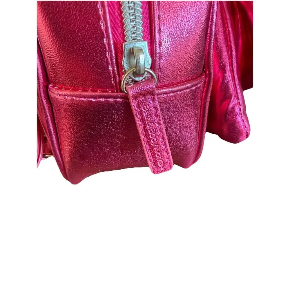 Bath and Body Works Puffy Bright Pink Bow Metallic Mini Backpack NWT Girls